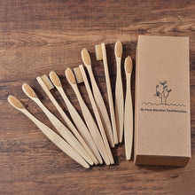 Load image into Gallery viewer, Neue design mischfarbe bambus zahnbürste Eco Friendly hölzernen Zahn Pinsel Weichen borsten Spitze Holzkohle erwachsene mundpflege zahnbürste
