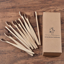 Load image into Gallery viewer, Neue design mischfarbe bambus zahnbürste Eco Friendly hölzernen Zahn Pinsel Weichen borsten Spitze Holzkohle erwachsene mundpflege zahnbürste
